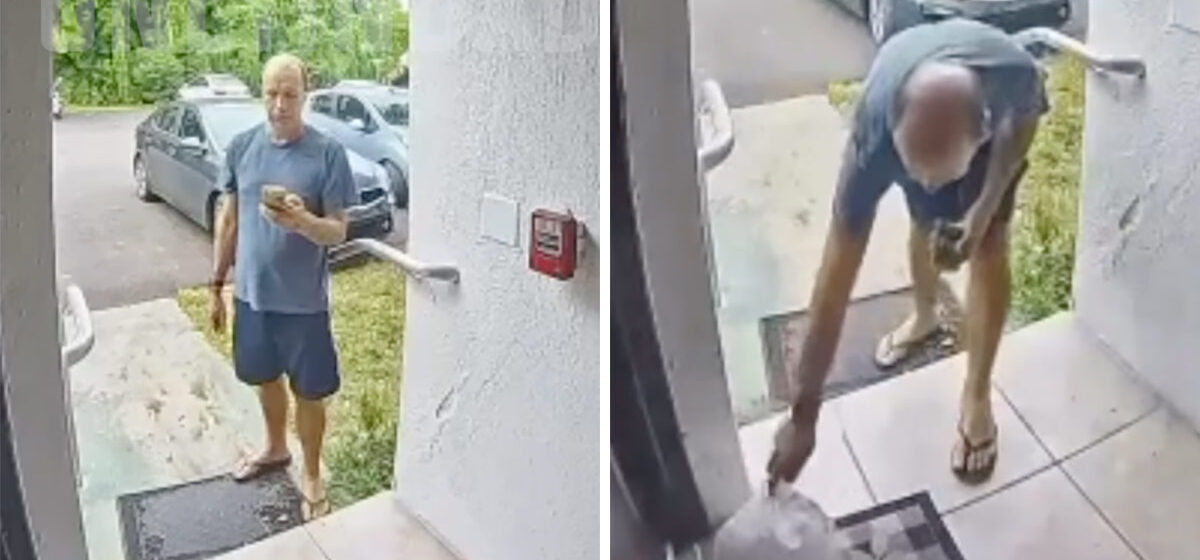 Bitter Delivery: Camera Catches Disgruntled Courier in Shocking Act