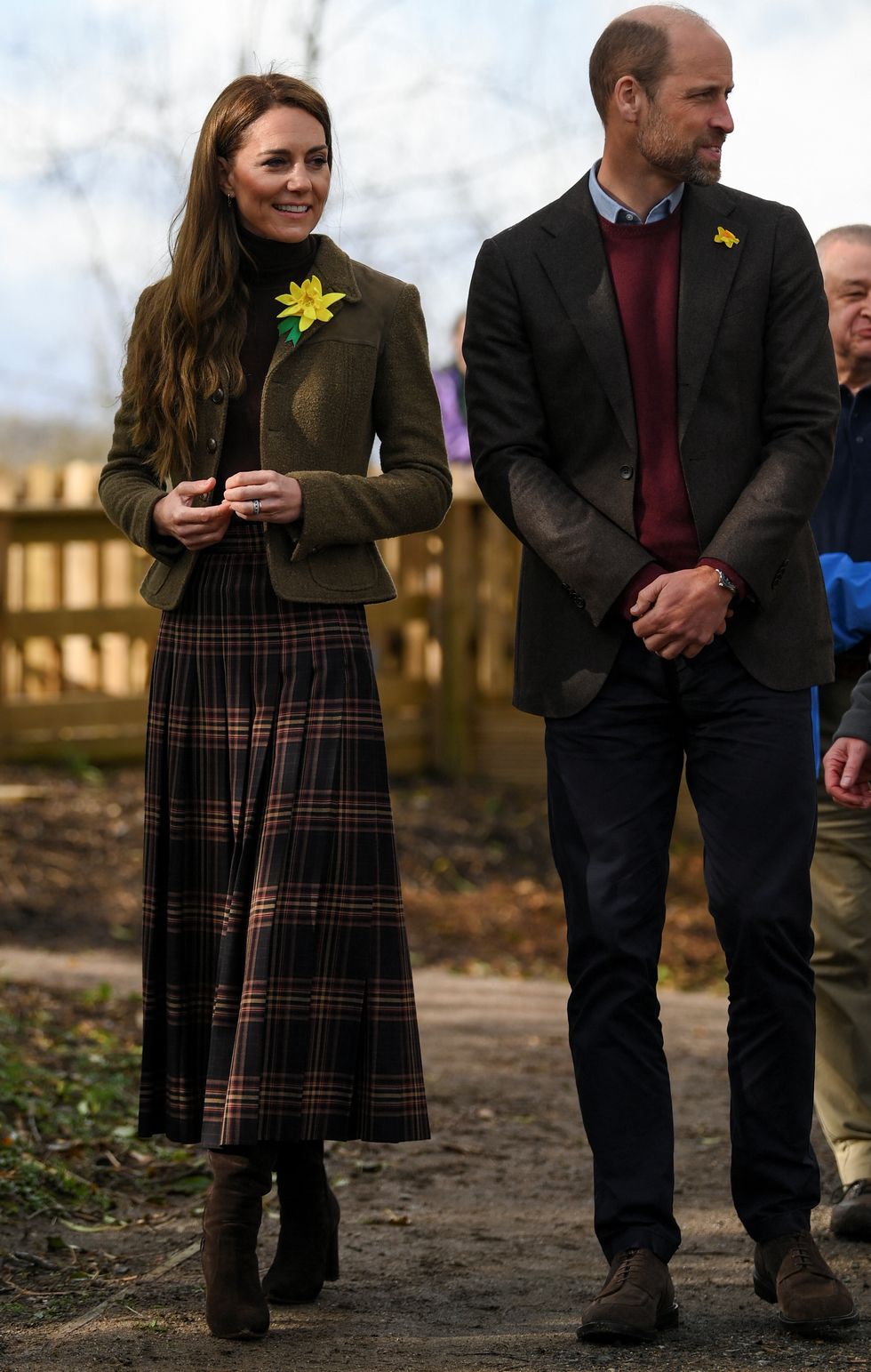 Photo of Kate Middleton and Prince William in wintry outfits during visit to Wales in 2025