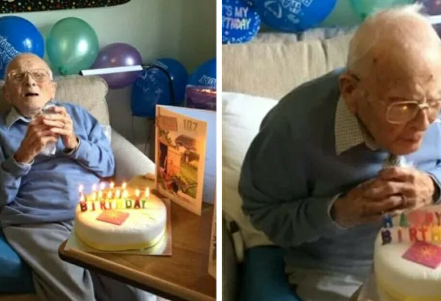 WWII Veteran Celebrates 107th Birthday Alone
