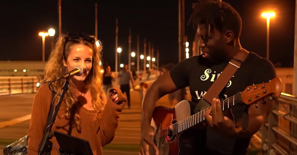 Street musician invites stranger for duet – moments later she sings in a totally unexpected way!